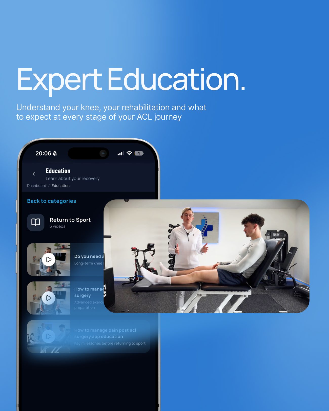 Expert Education: understand your knee, your rehabilitation and what to expect at every stage
